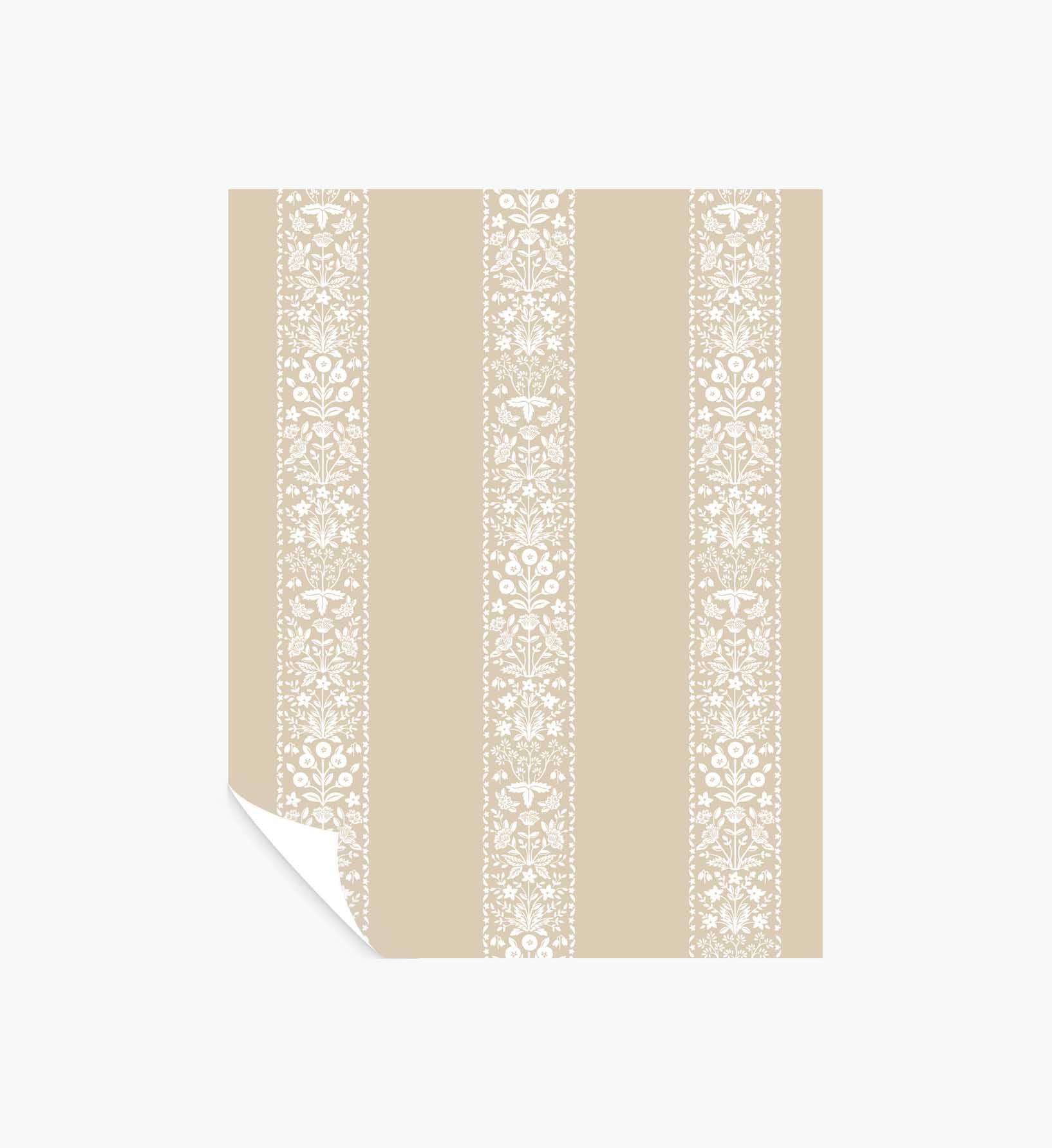 Estee Stripe Wallpaper Sample - Linen