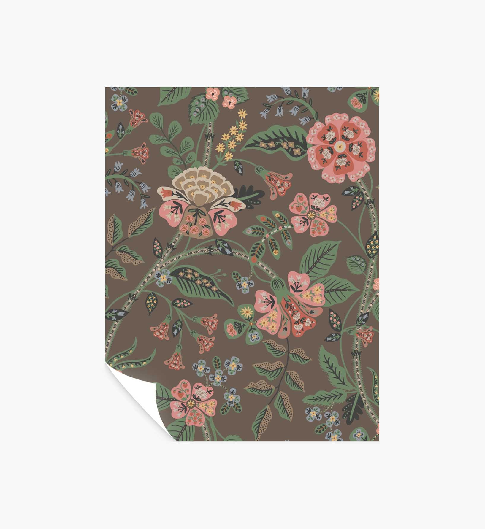 Gracie Wallpaper Sample - Brown