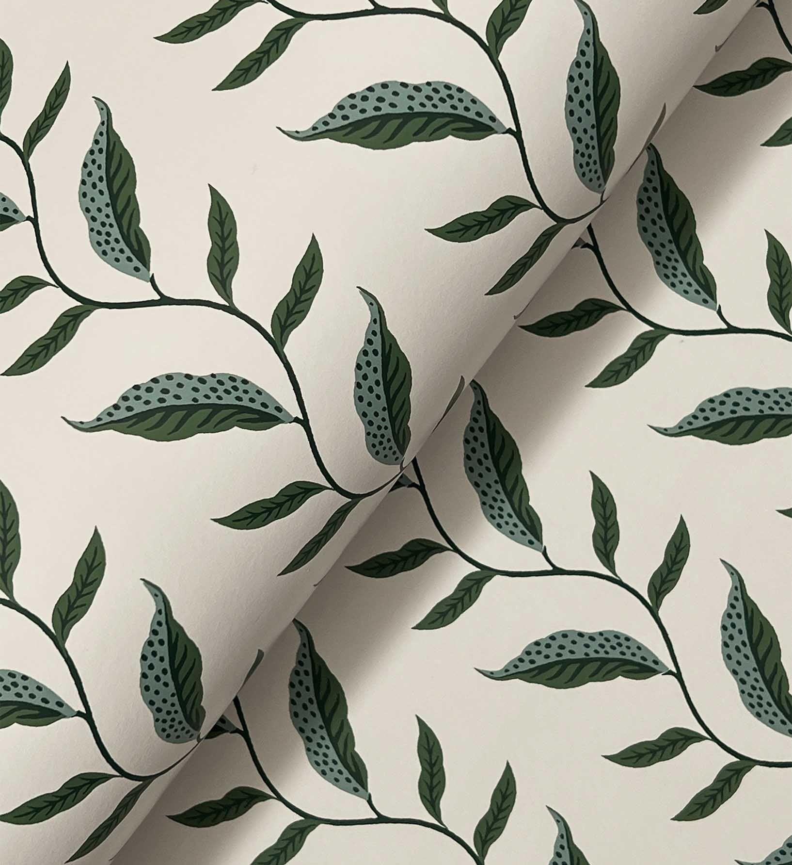 Seagrass Wallpaper - Emerald & Linen