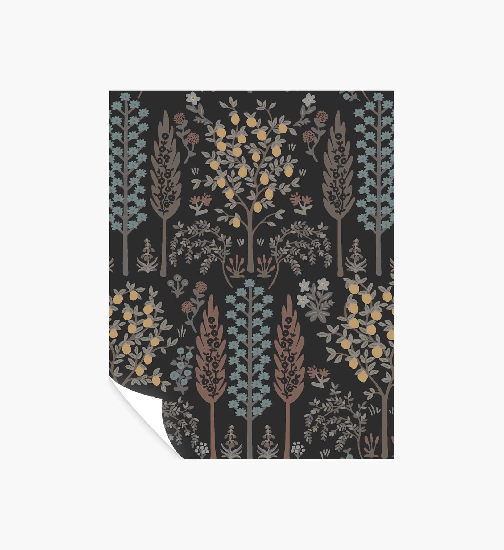 Fenna Wallpaper Sample - Black