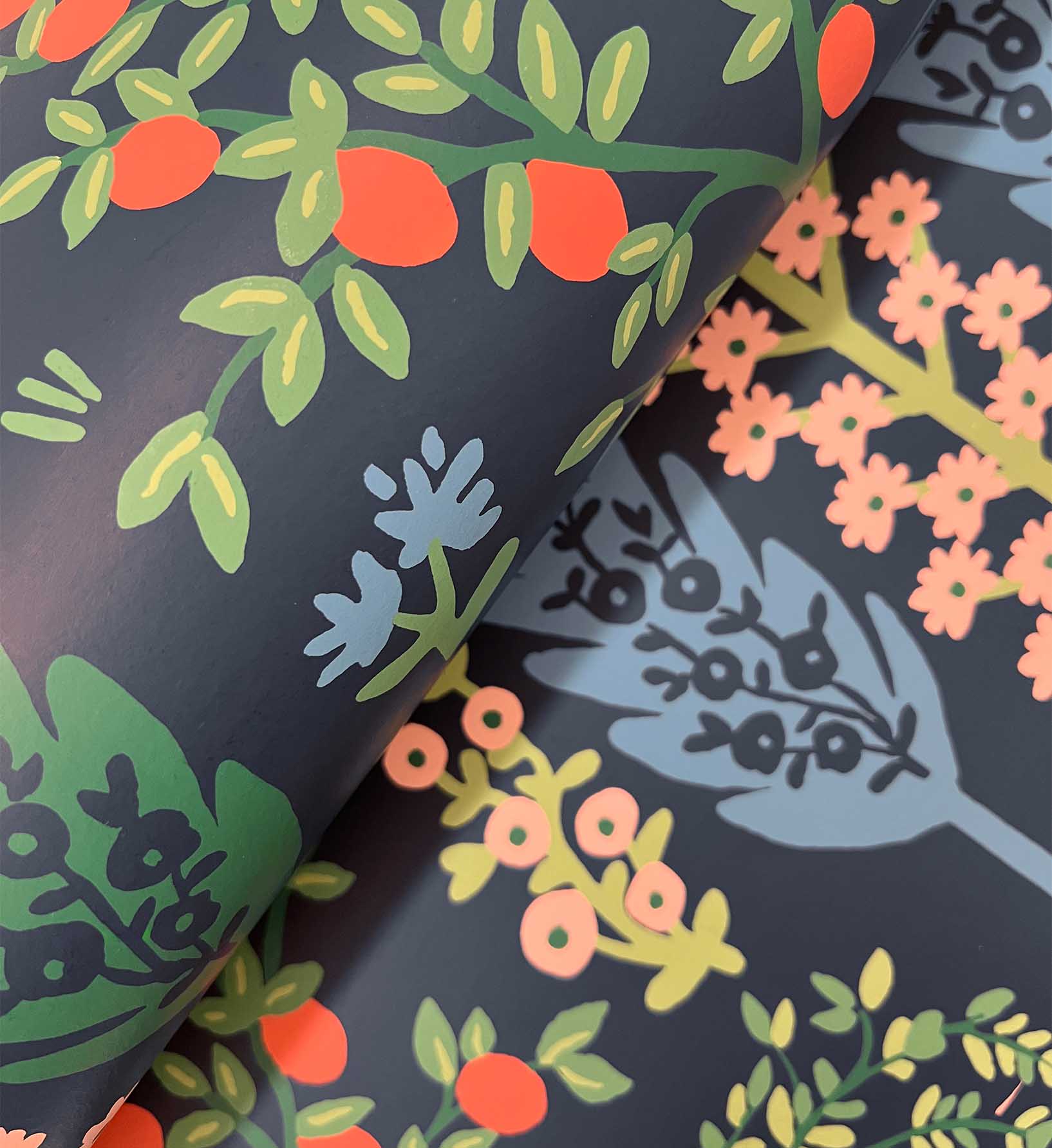 Fenna Wallpaper - Navy Multi