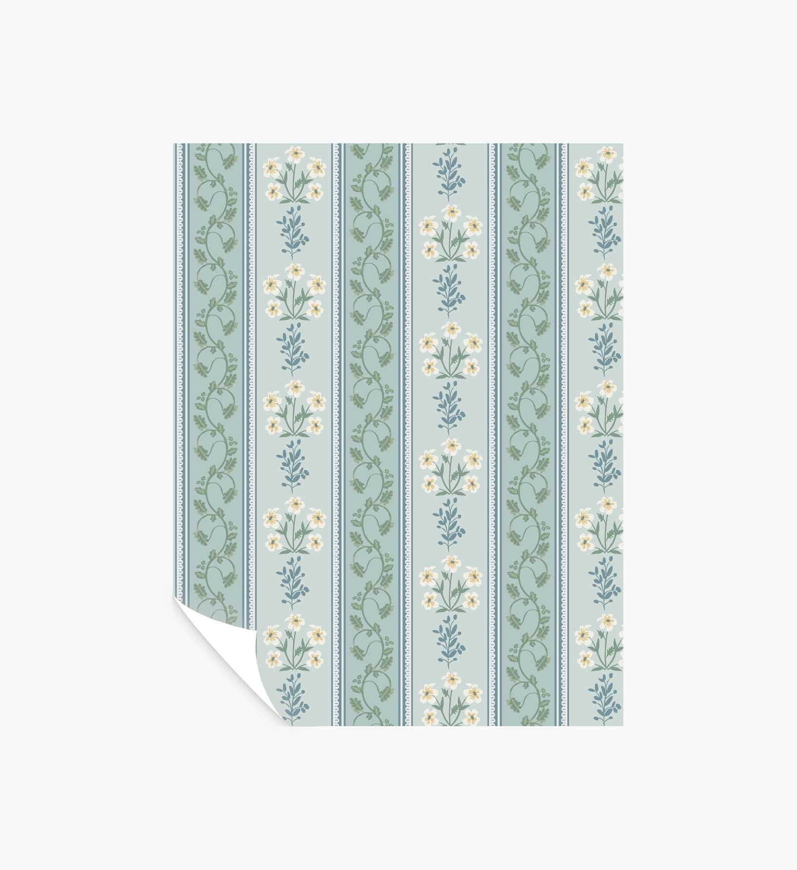 Portico Wallpaper Sample - Blue