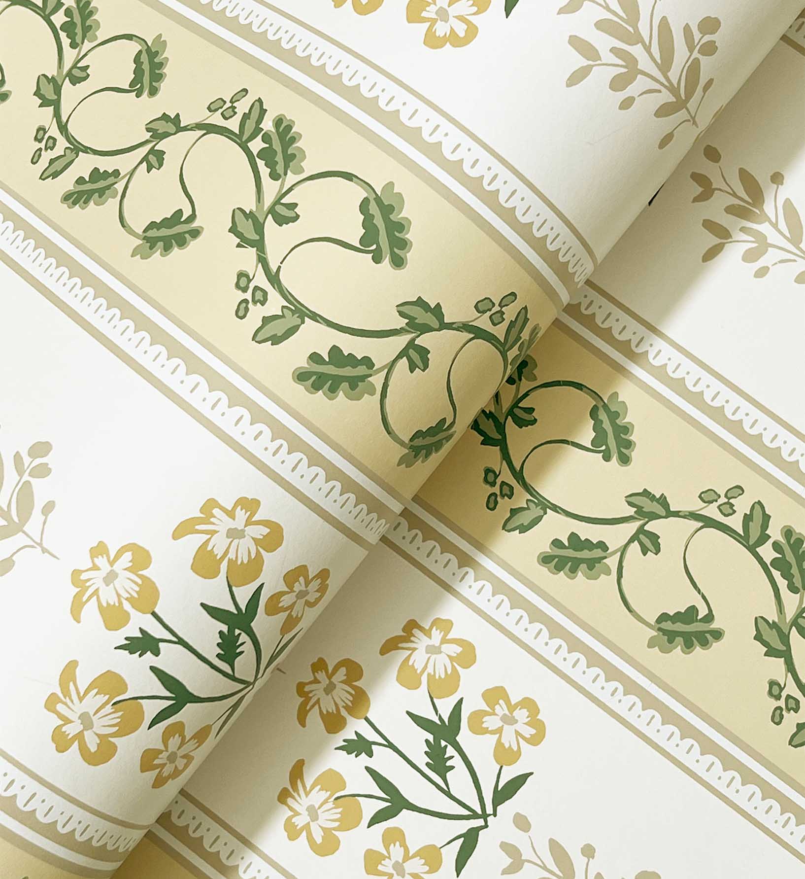 Portico Wallpaper - Gold & Cream
