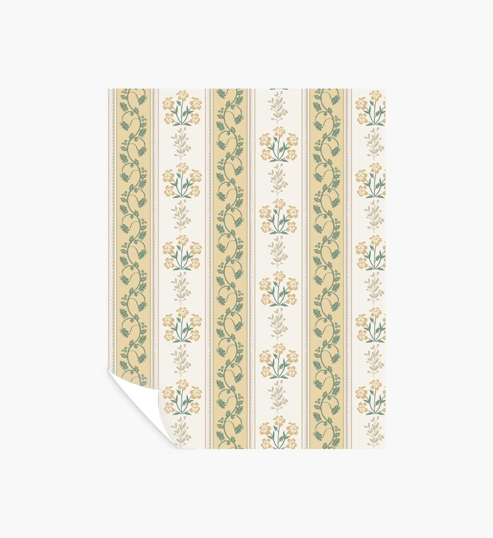 Portico Wallpaper Sample - Gold & Cream