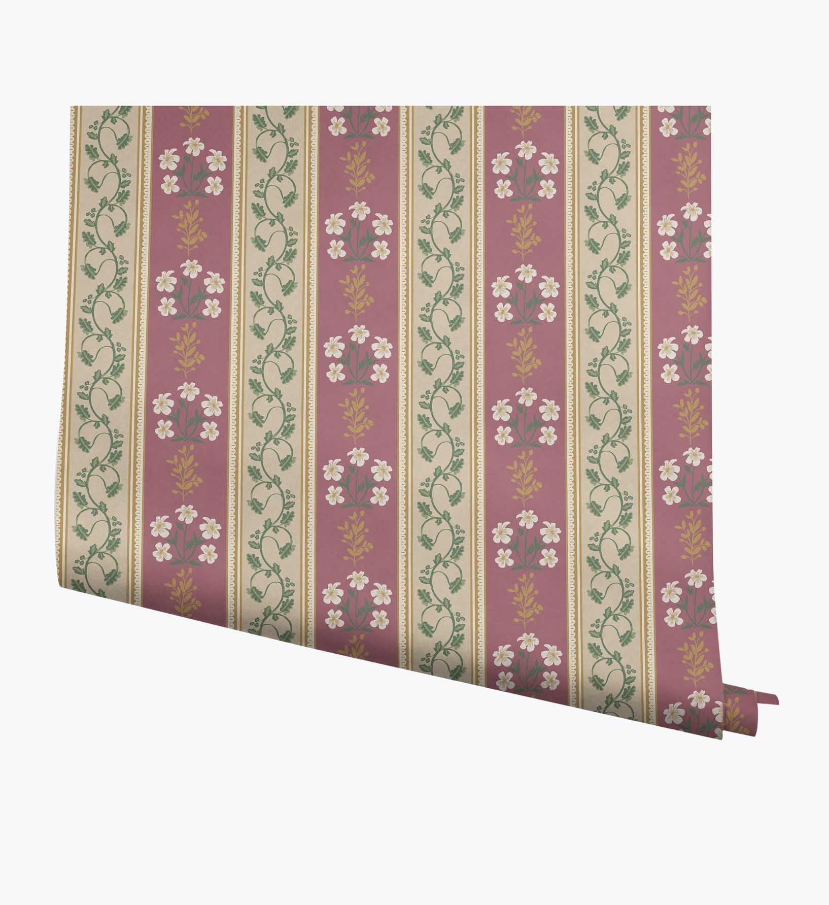 Portico Wallpaper - Burgundy