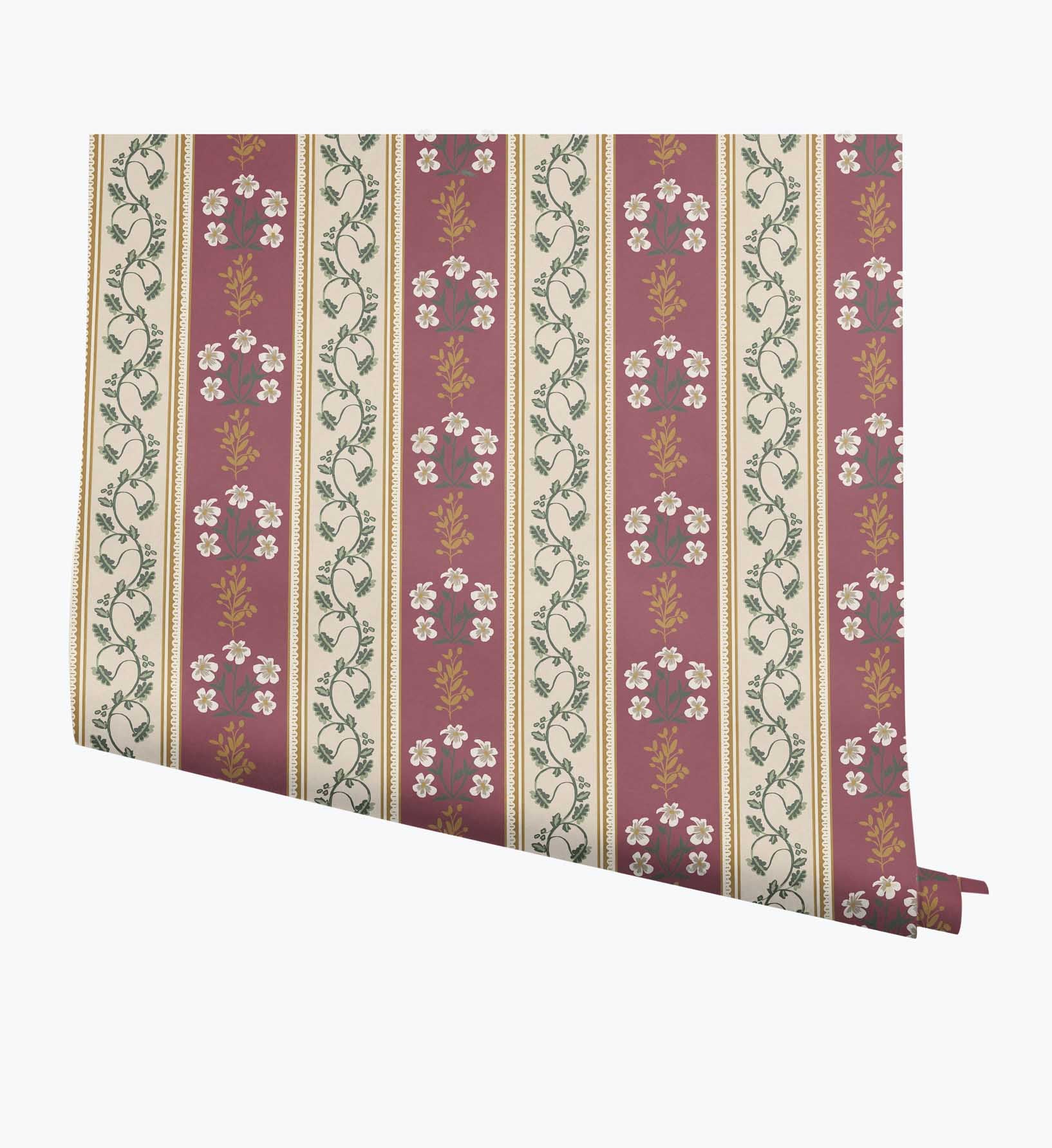 Portico Wallpaper - Burgundy