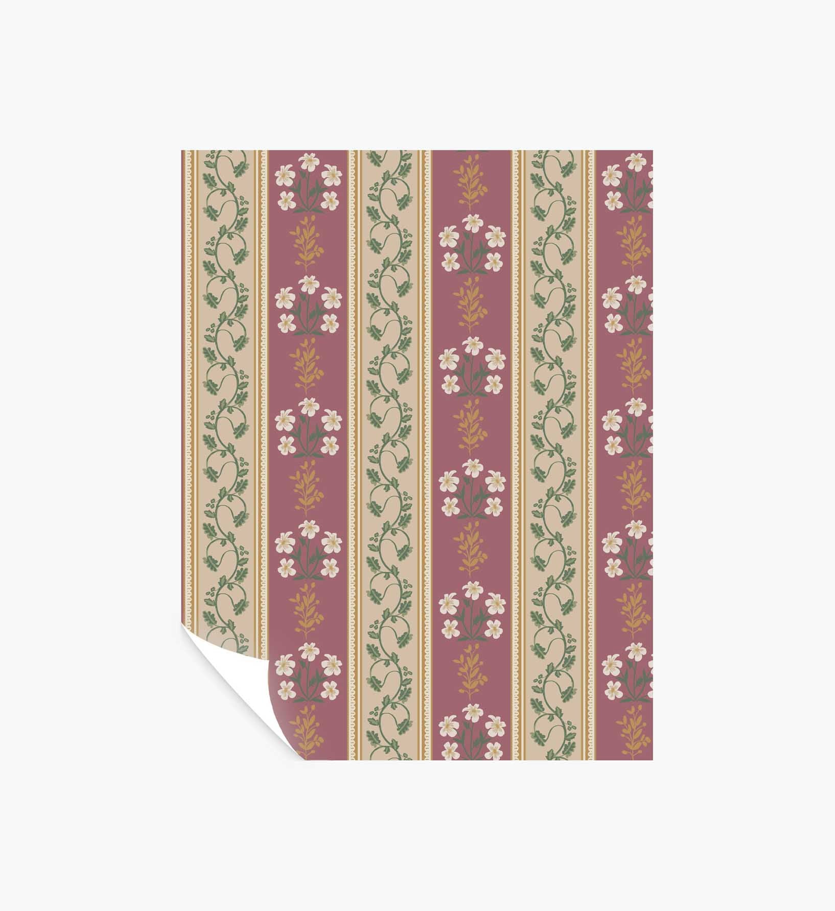 Portico Wallpaper Sample - Burgundy