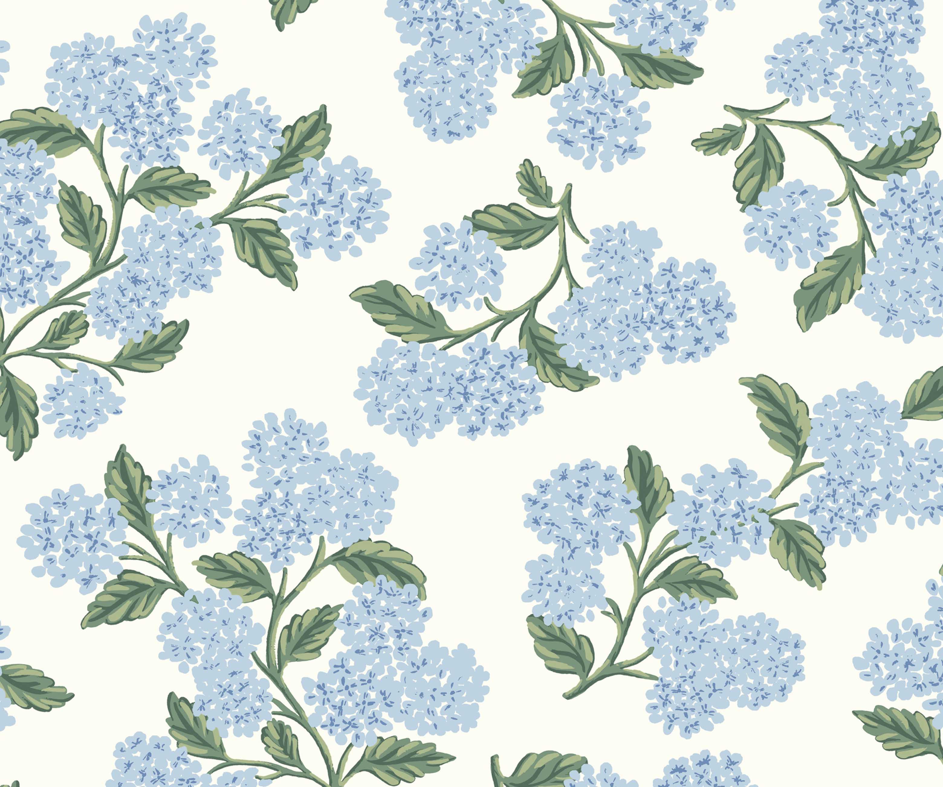 Hydrangea Peel & Stick Wallpaper - Blue & White