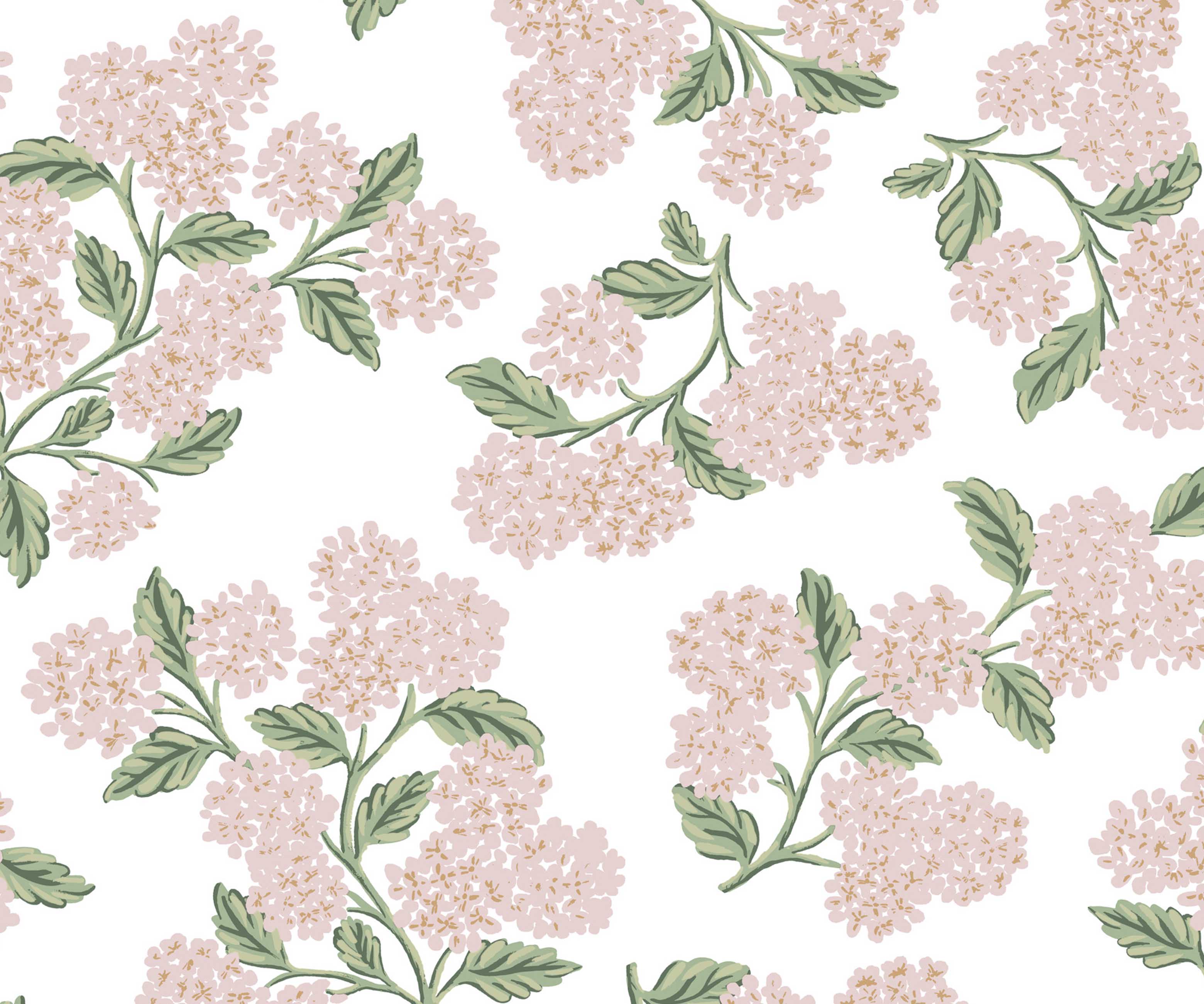 Hydrangea Peel & Stick Wallpaper - Pink & White