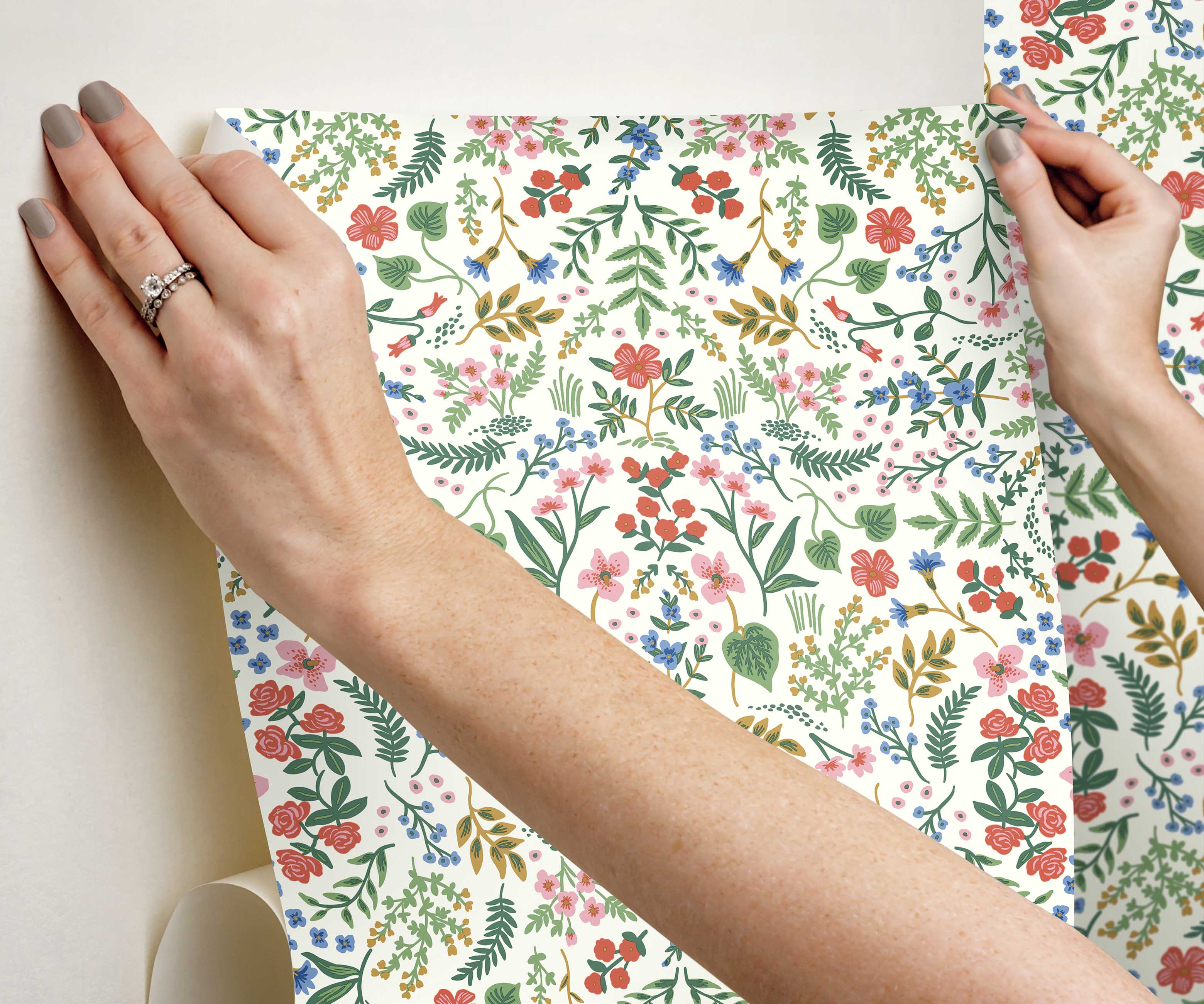 Wildwood Peel & Stick Wallpaper - Rose Multi