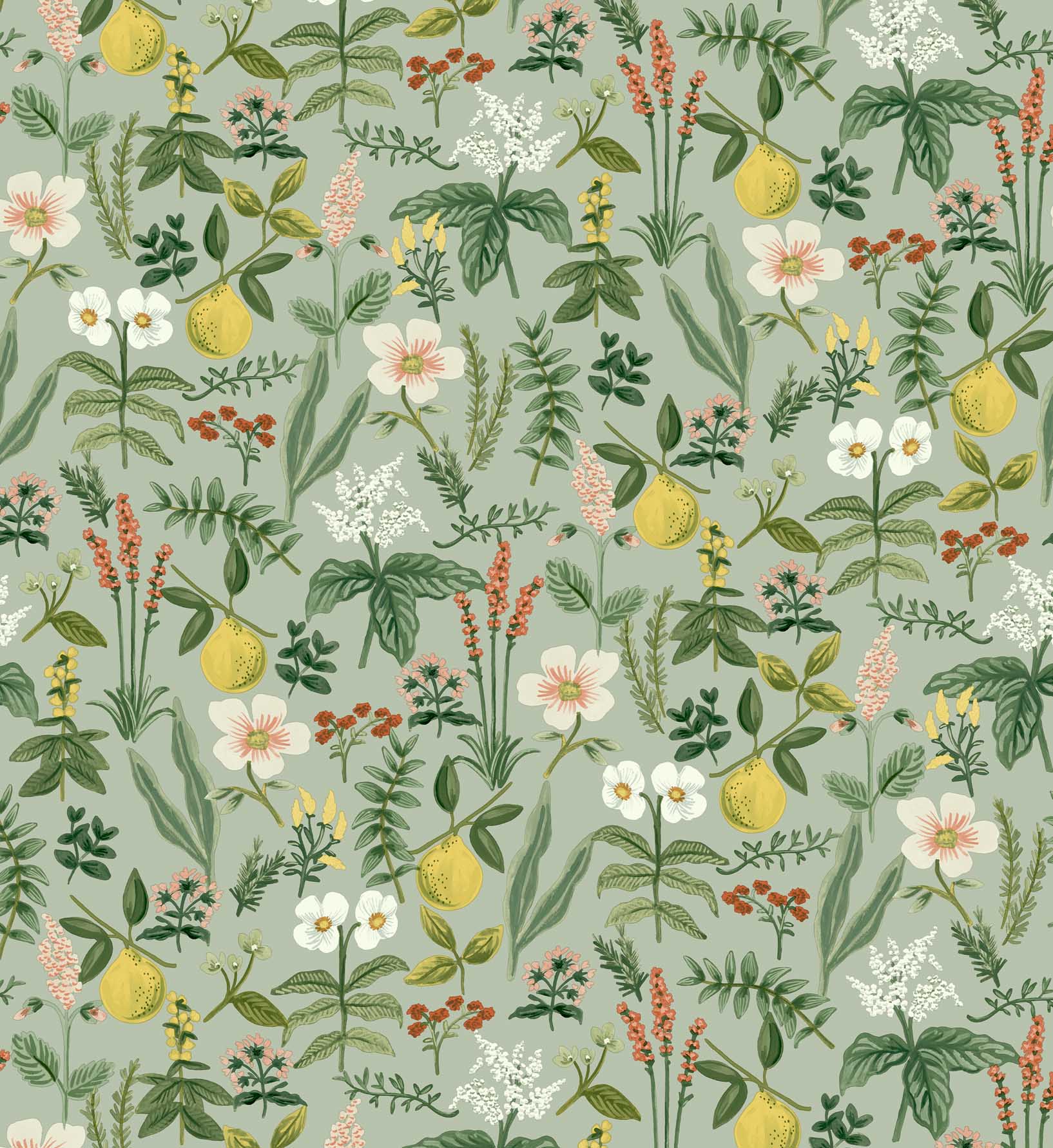 Herb Garden Peel & Stick Wallpaper - Sage