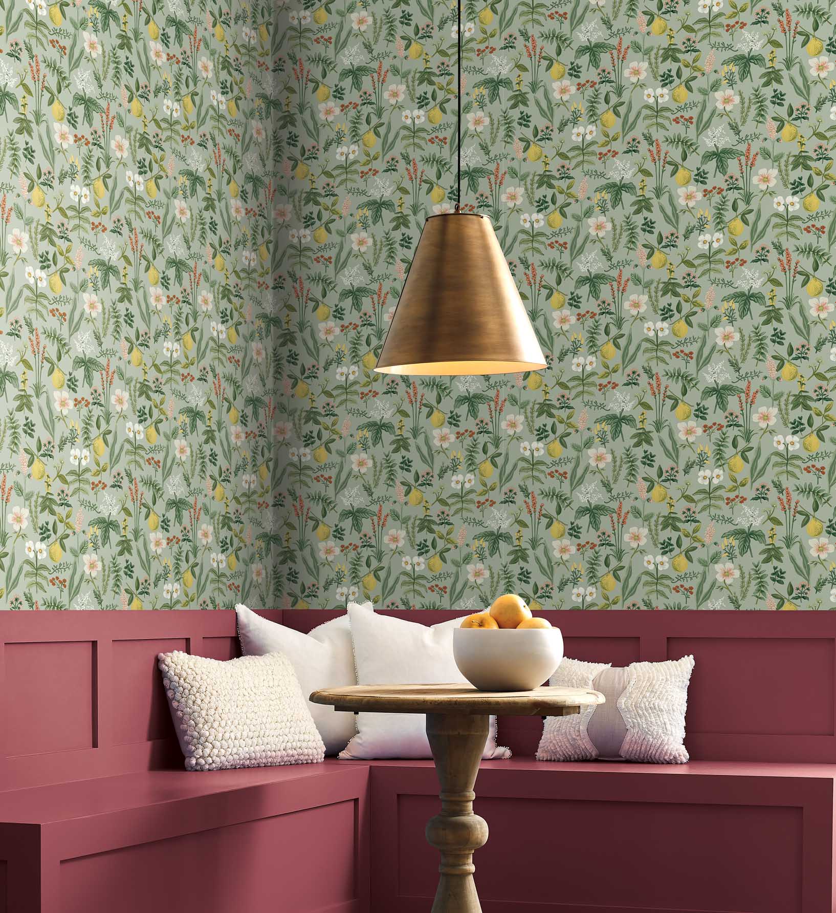 Herb Garden Peel & Stick Wallpaper Sample - Sage