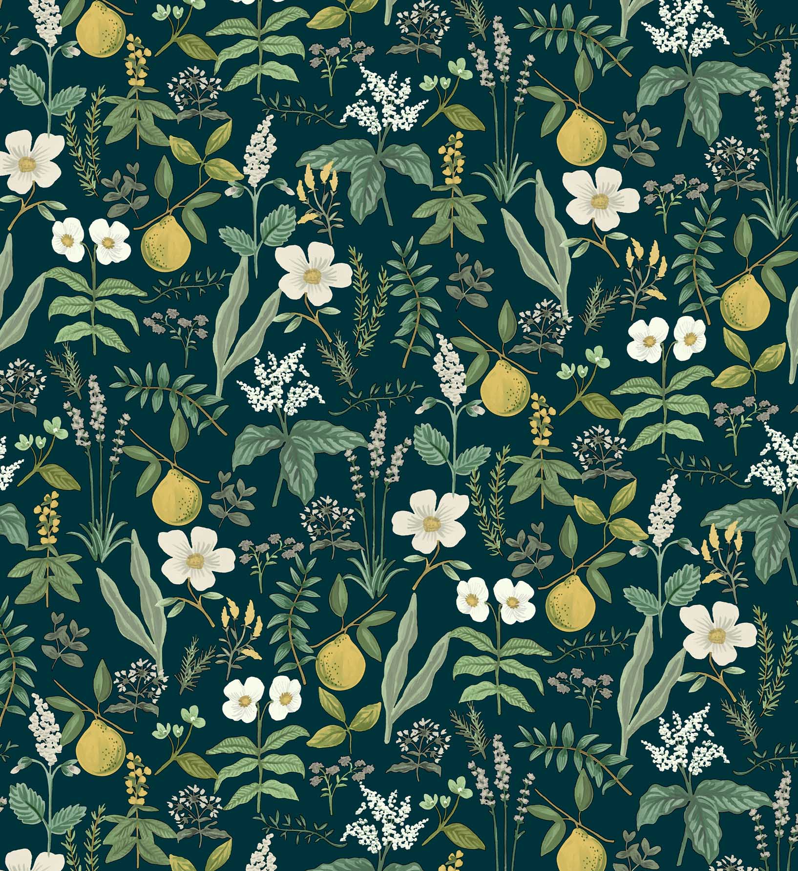 Herb Garden Peel & Stick Wallpaper - Navy