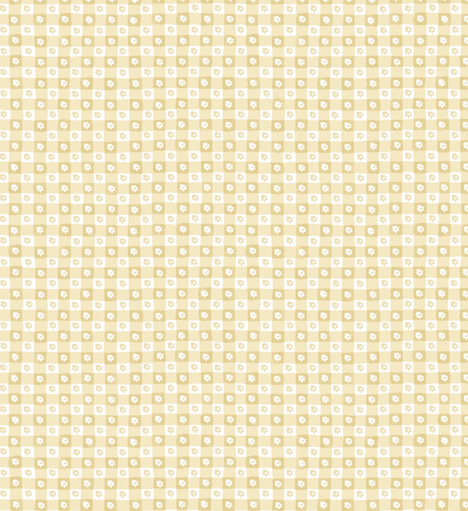 Daisy Gingham Peel & Stick Wallpaper - Gold