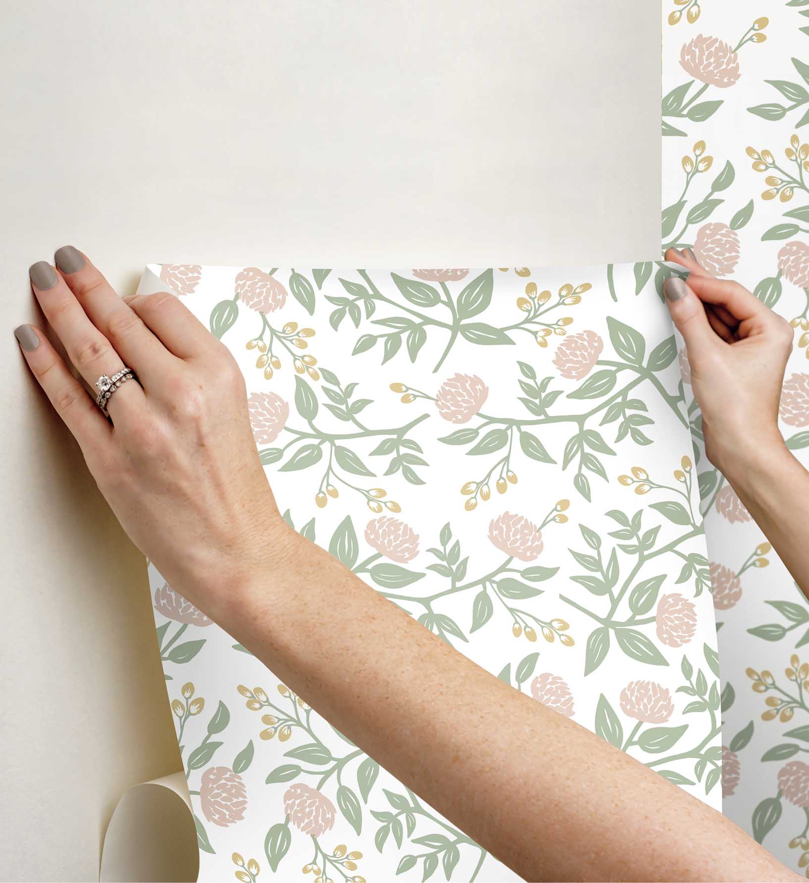 Peonies Peel & Stick Wallpaper - Blush