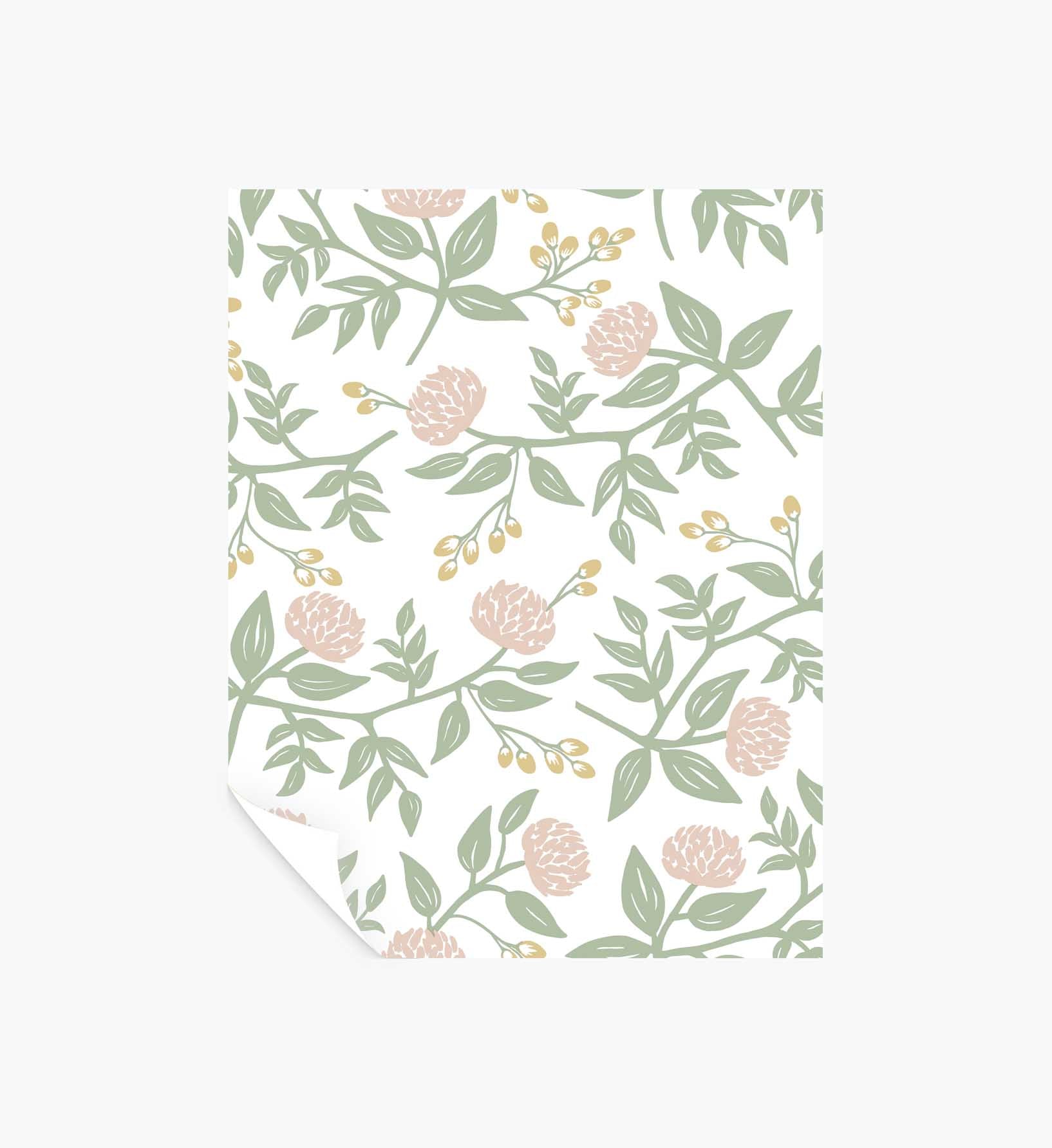 Peonies Peel & Stick Wallpaper Sample - Blush