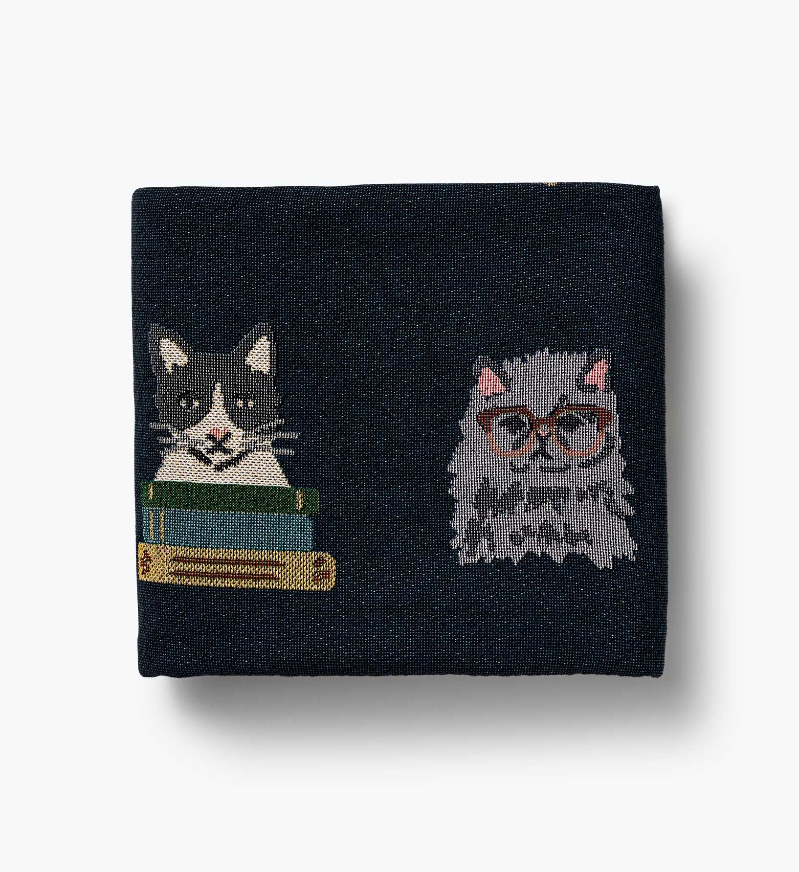 Woven Blanket - Studious Cats