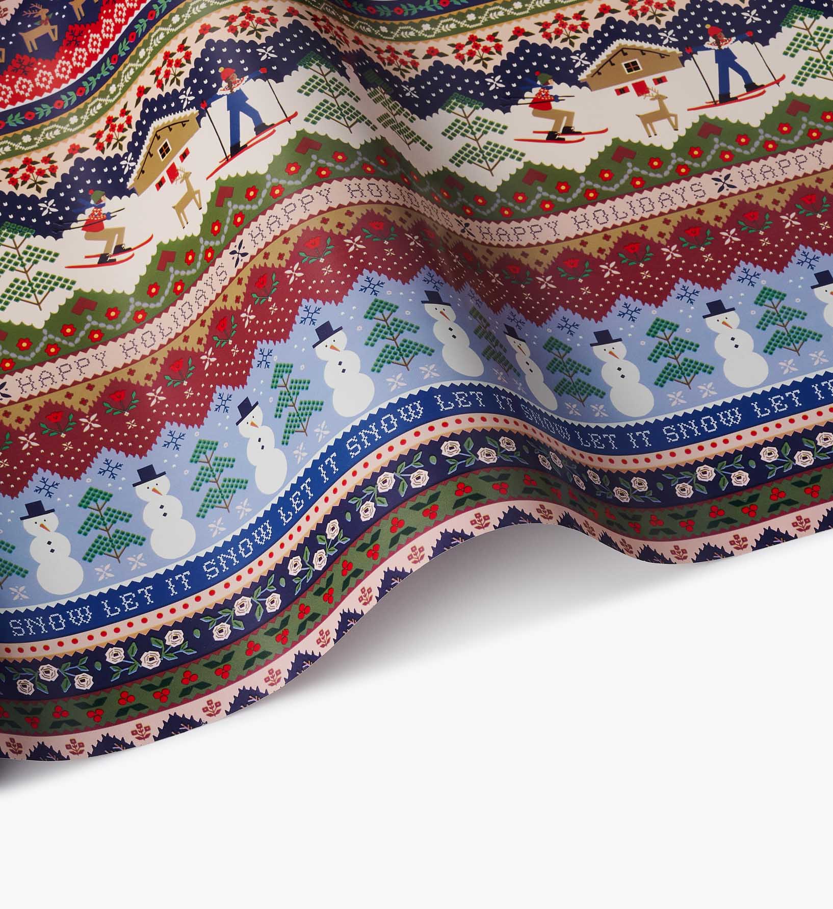 Holiday Wrapping Roll - Ski Chalet
