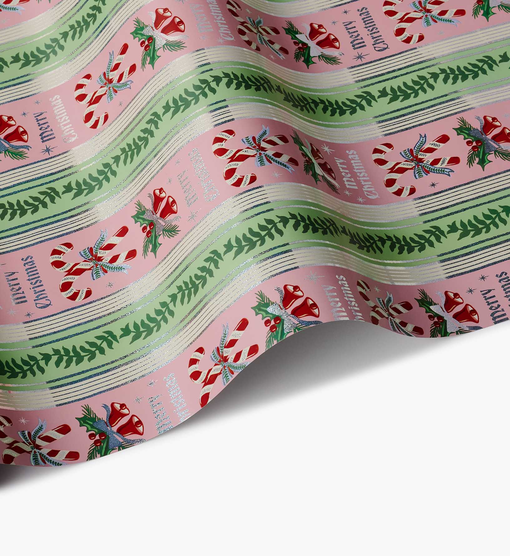 Holiday Wrapping Roll - Candy Cane Stripe