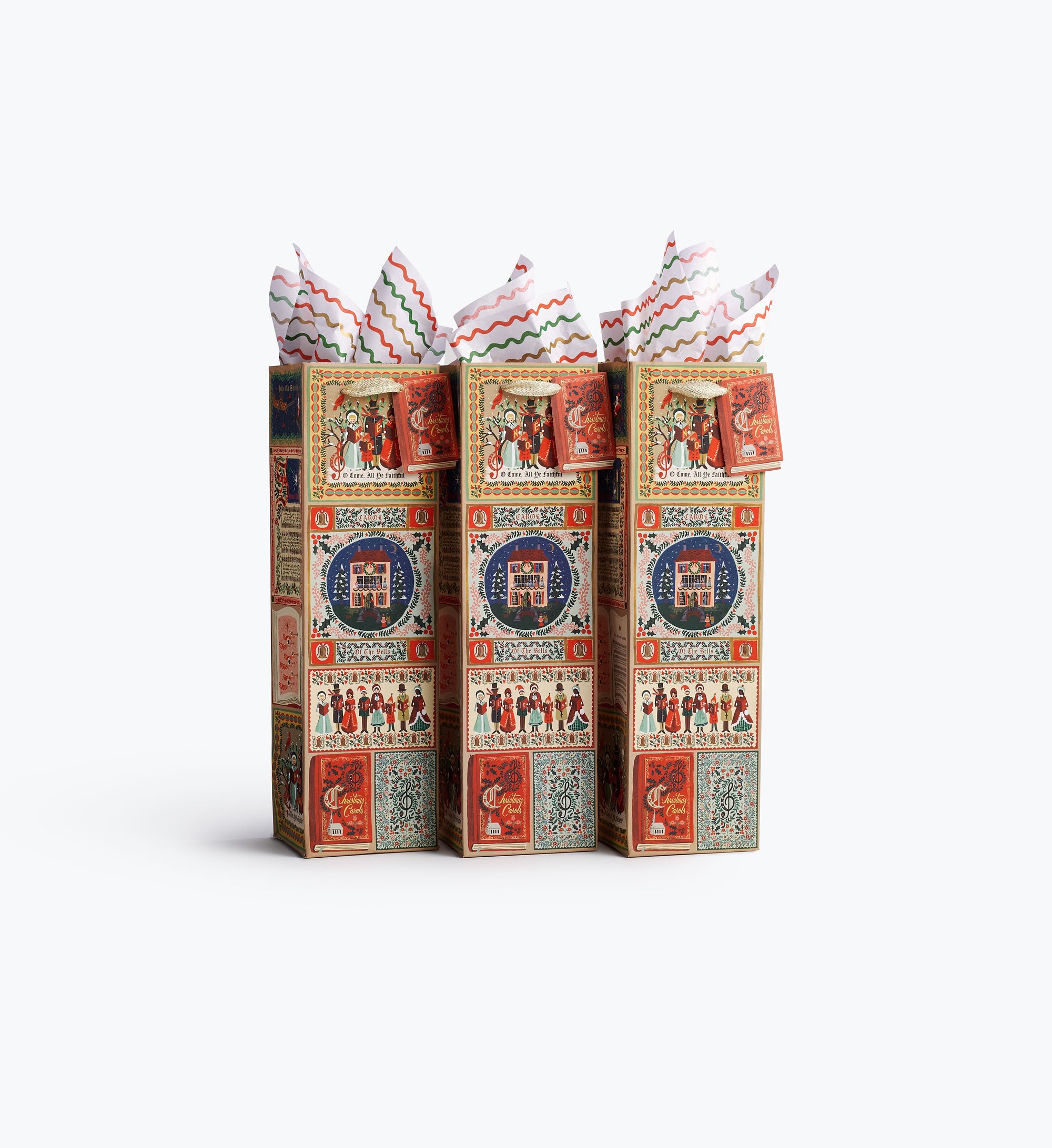 Christmas Carols Wine Gift Bag Bundle