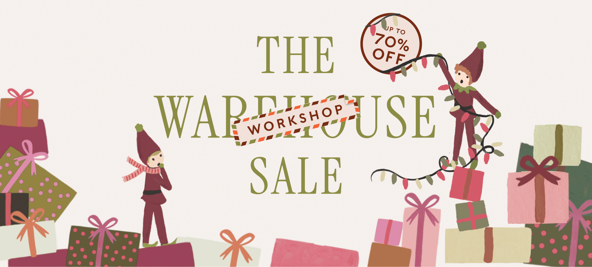Rifle Paper Co. Holiday Workshop Sale. Up to 70% Off. 