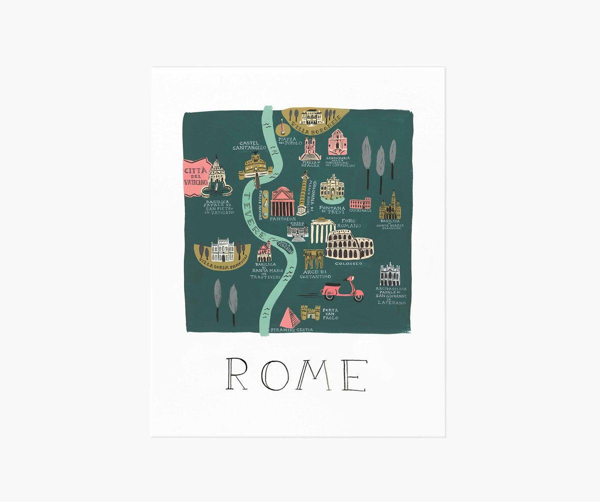 Rome Illustrated Art Print | Rifle Paper Co.