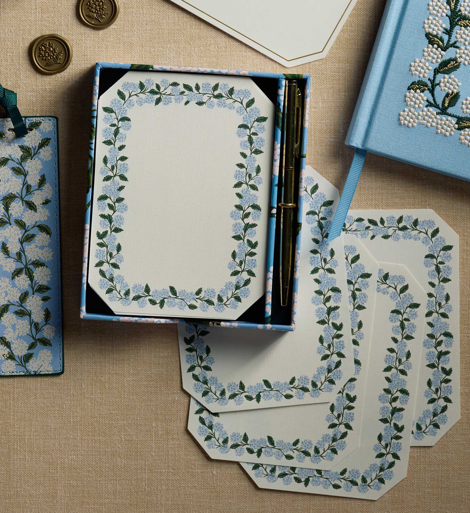 Note Writing Set - Hydrangea