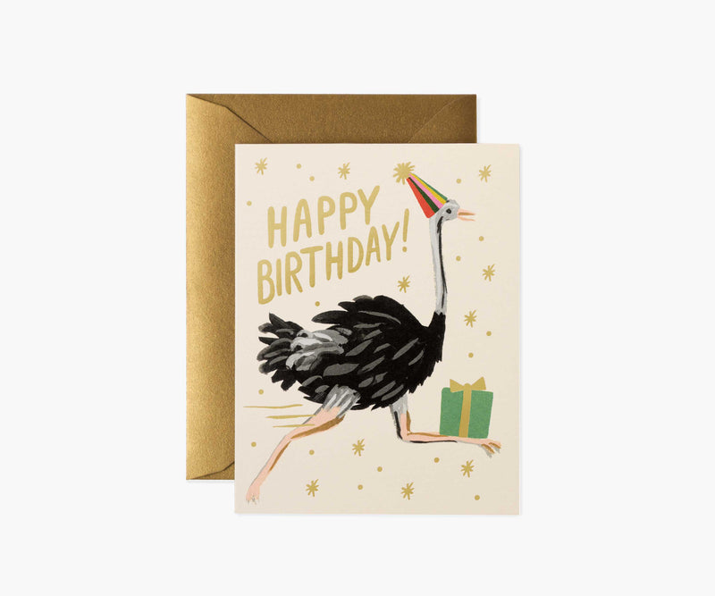 Ostrich Birthday - Birthday Card