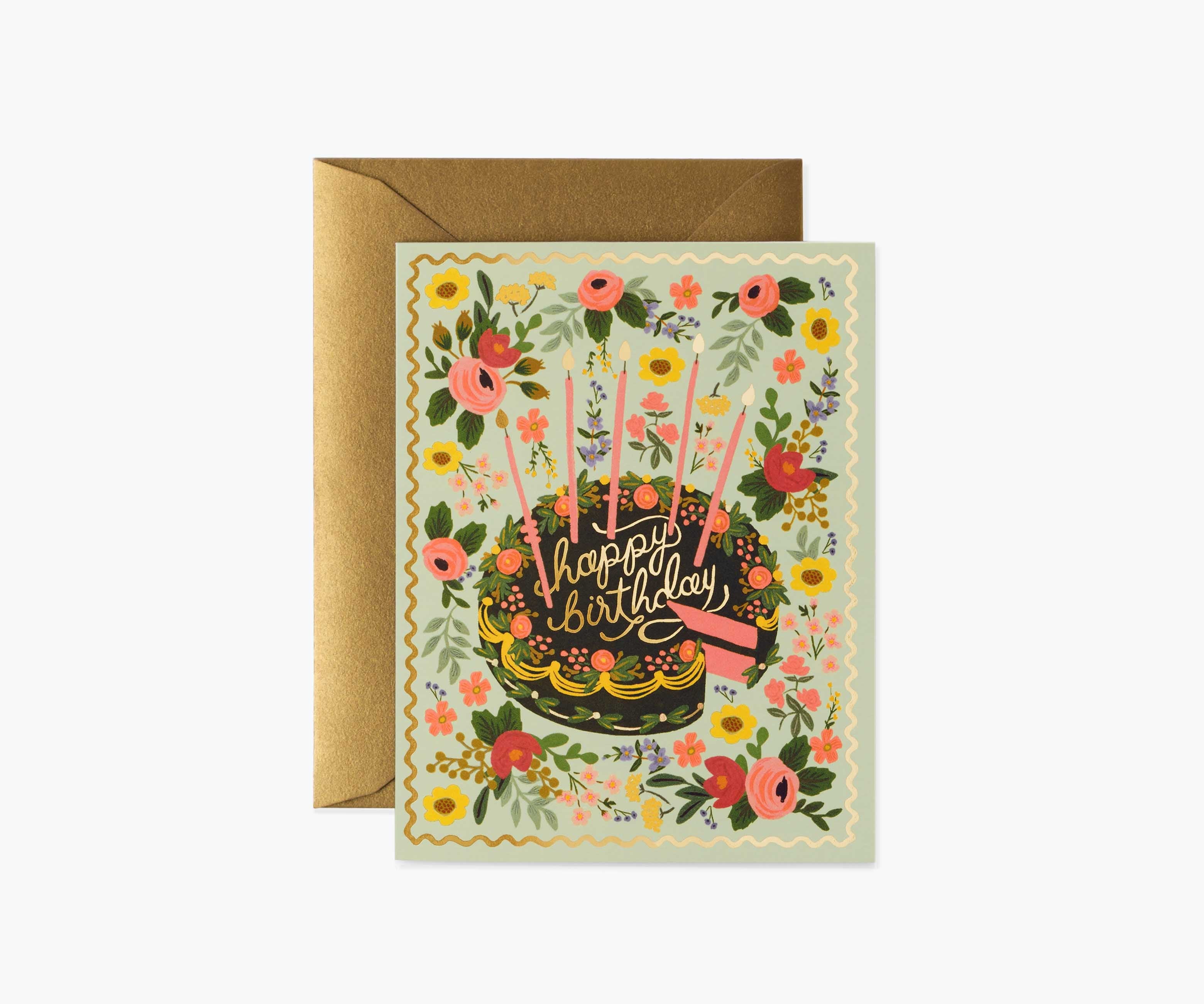 Floral Cake Birthday Cards - Boxed Set