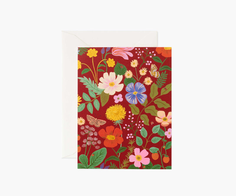 Strawberry Fields Red - Everyday Card