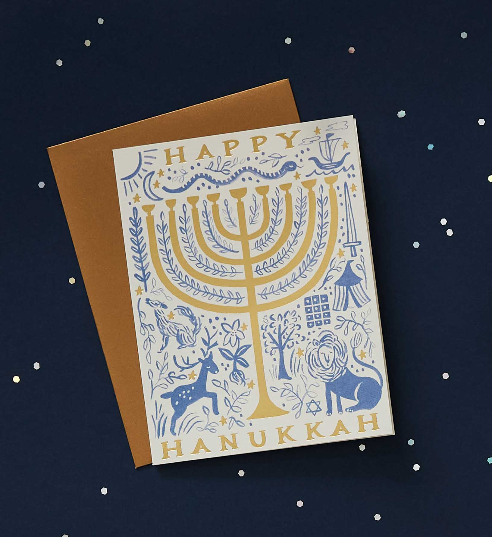 Hanukkah Menorah Hanukkah Card - Single Card