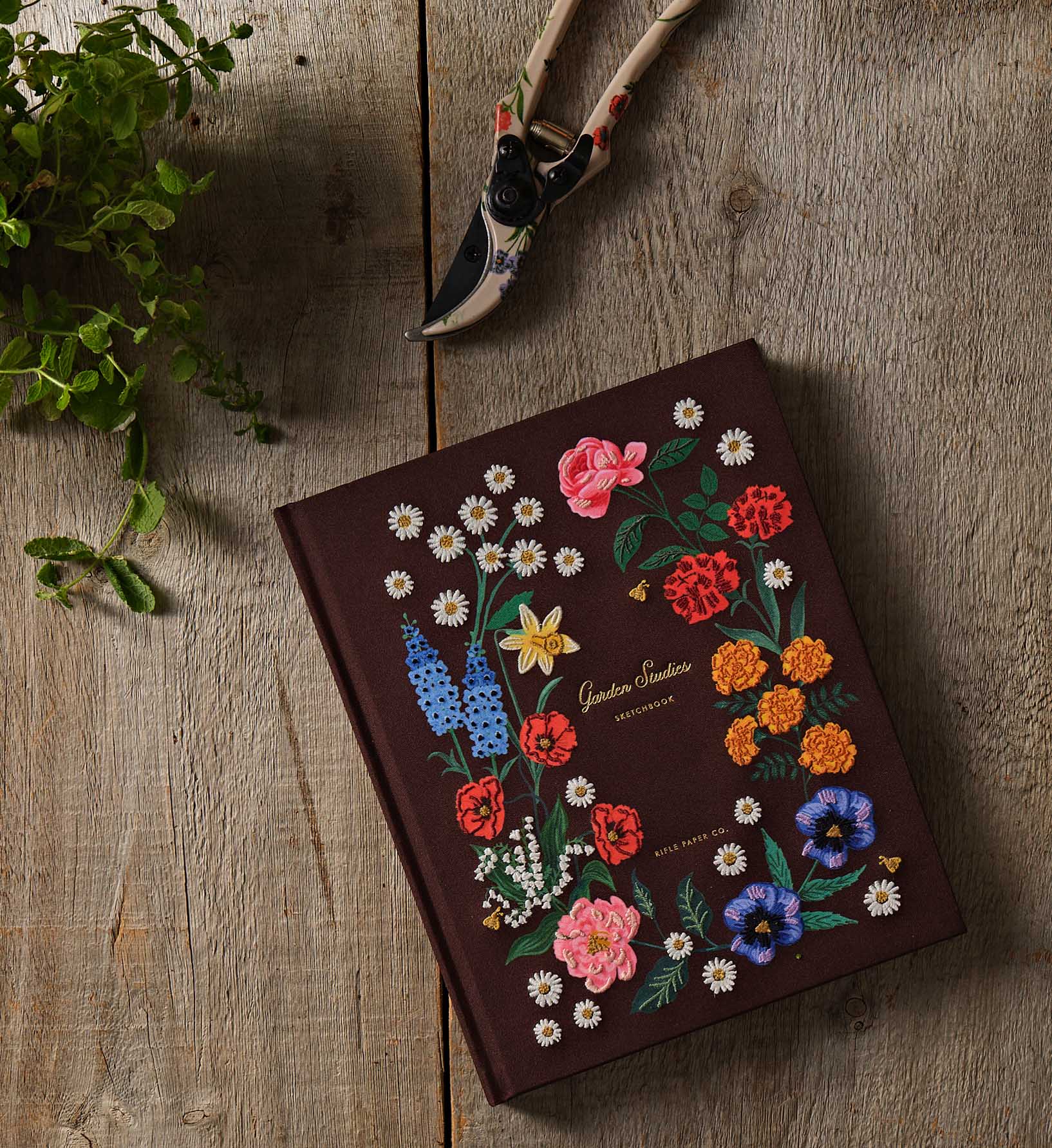 Embroidered Sketchbook - Garden Study