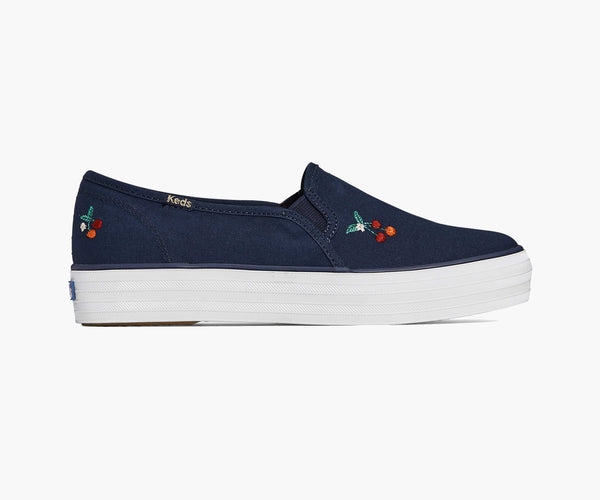 Keds x Rifle Paper Co. Triple Decker Cherry Detail Slip On Sneakers 7