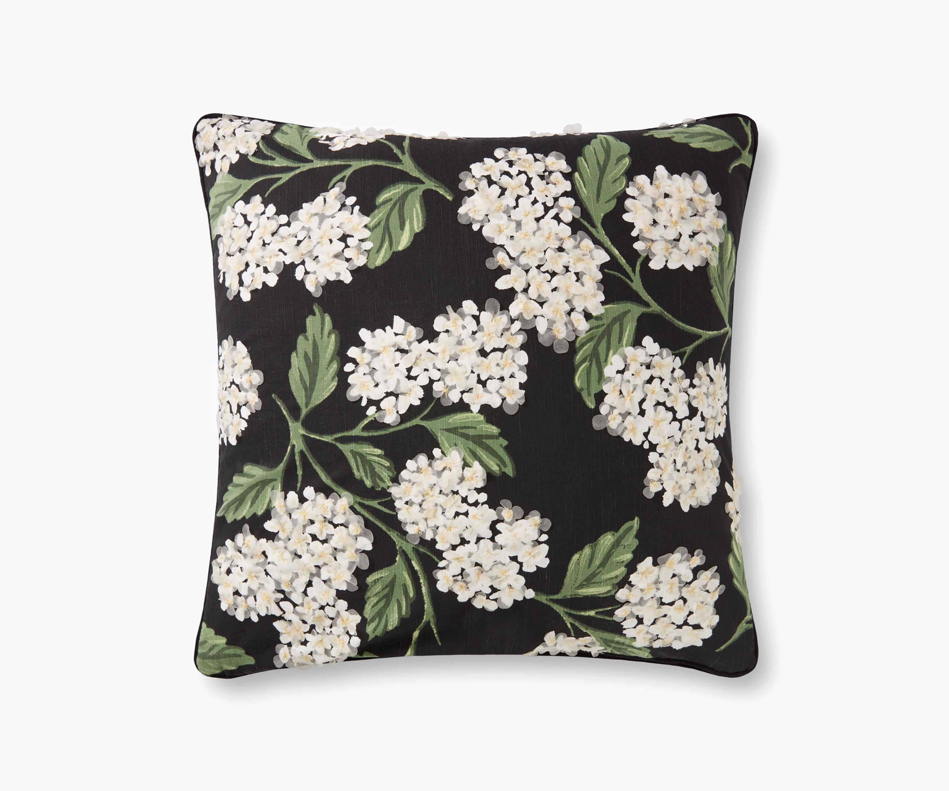 Hydrangea Embellished Pillow - Thumbnail 5