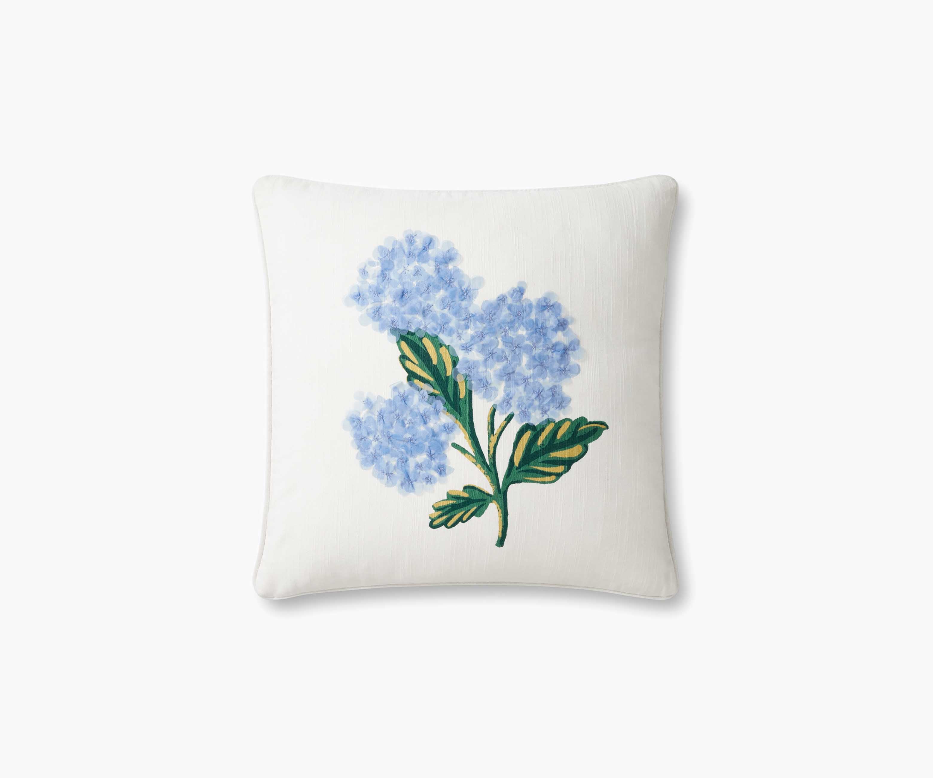 Hydrangea Bouquet Embellished Pillow - Thumbnail 2