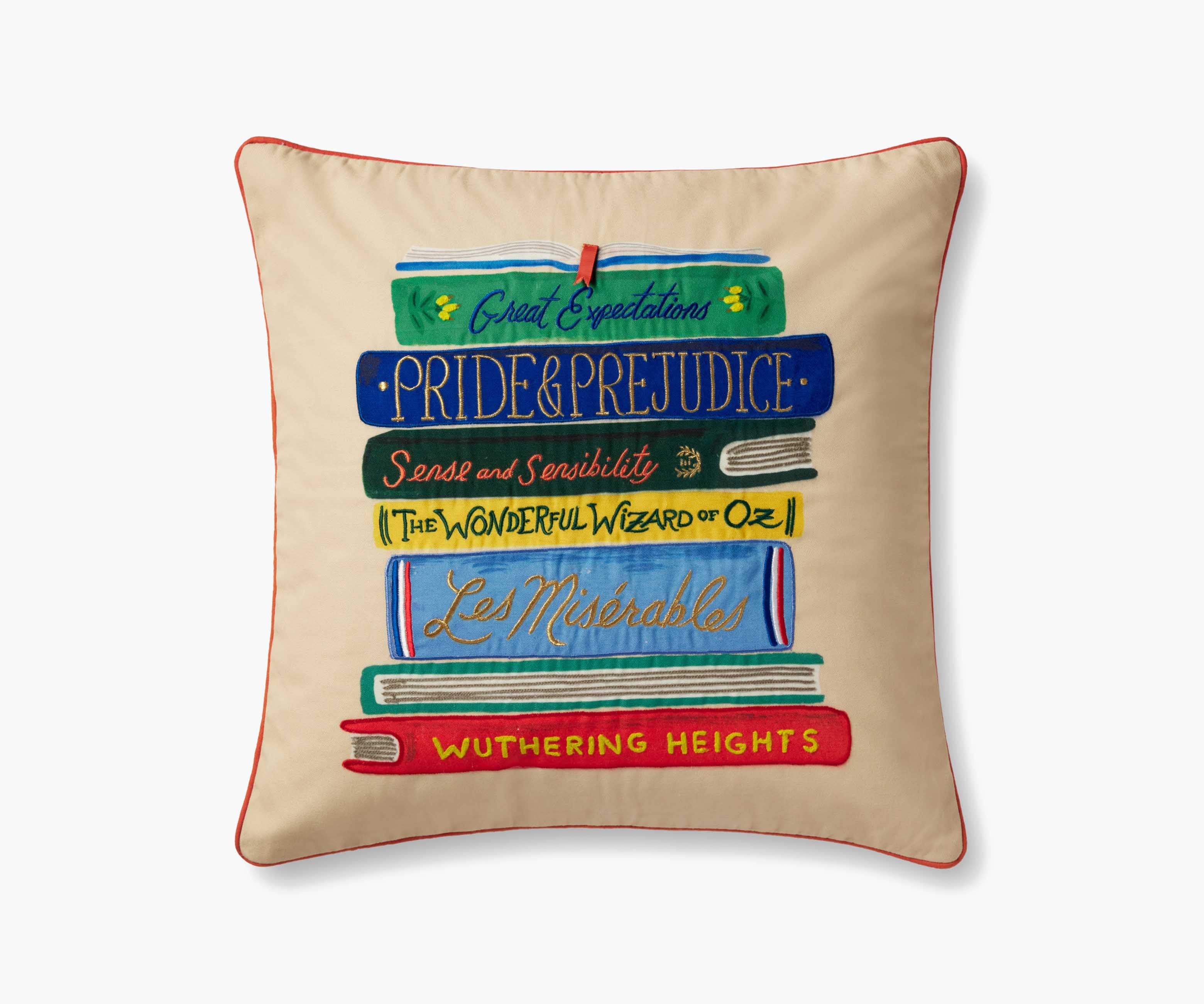 Book Club Embroidered Pillow - Thumbnail 2