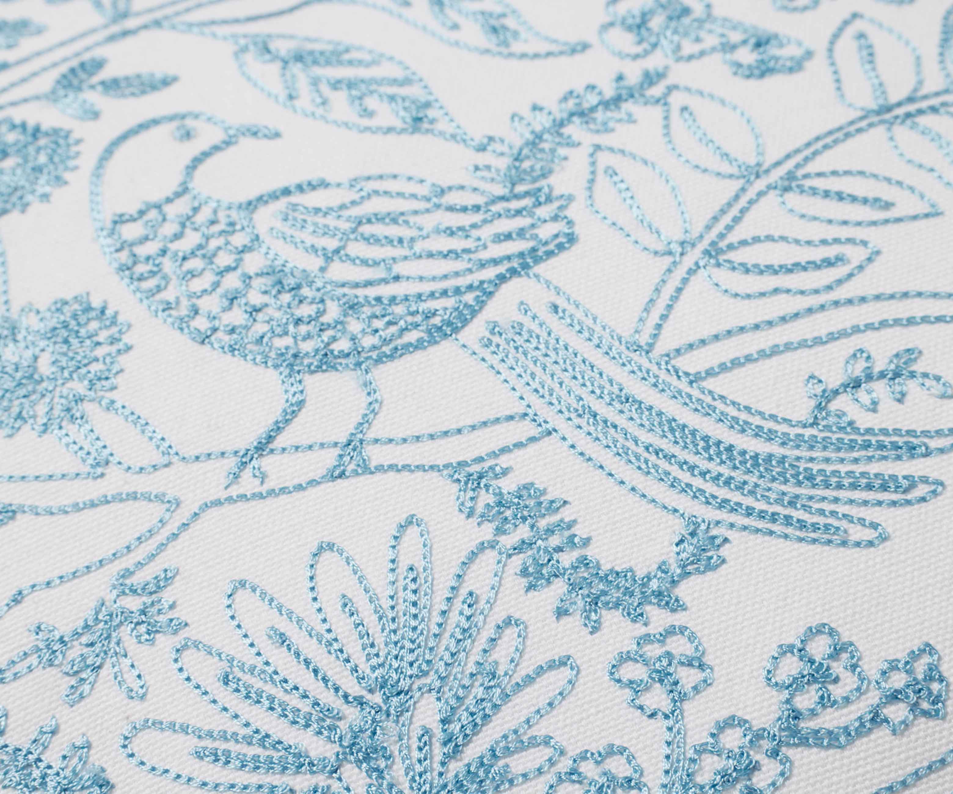 Aviary Embroidered Lumbar Pillow - Thumbnail 2