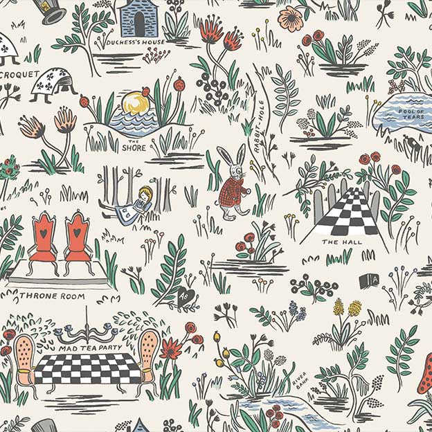 Wonderland Peel & Stick Wallpaper - Cream - Thumbnail 3