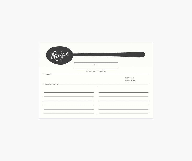 Charcoal Spoon - Recipe Cards