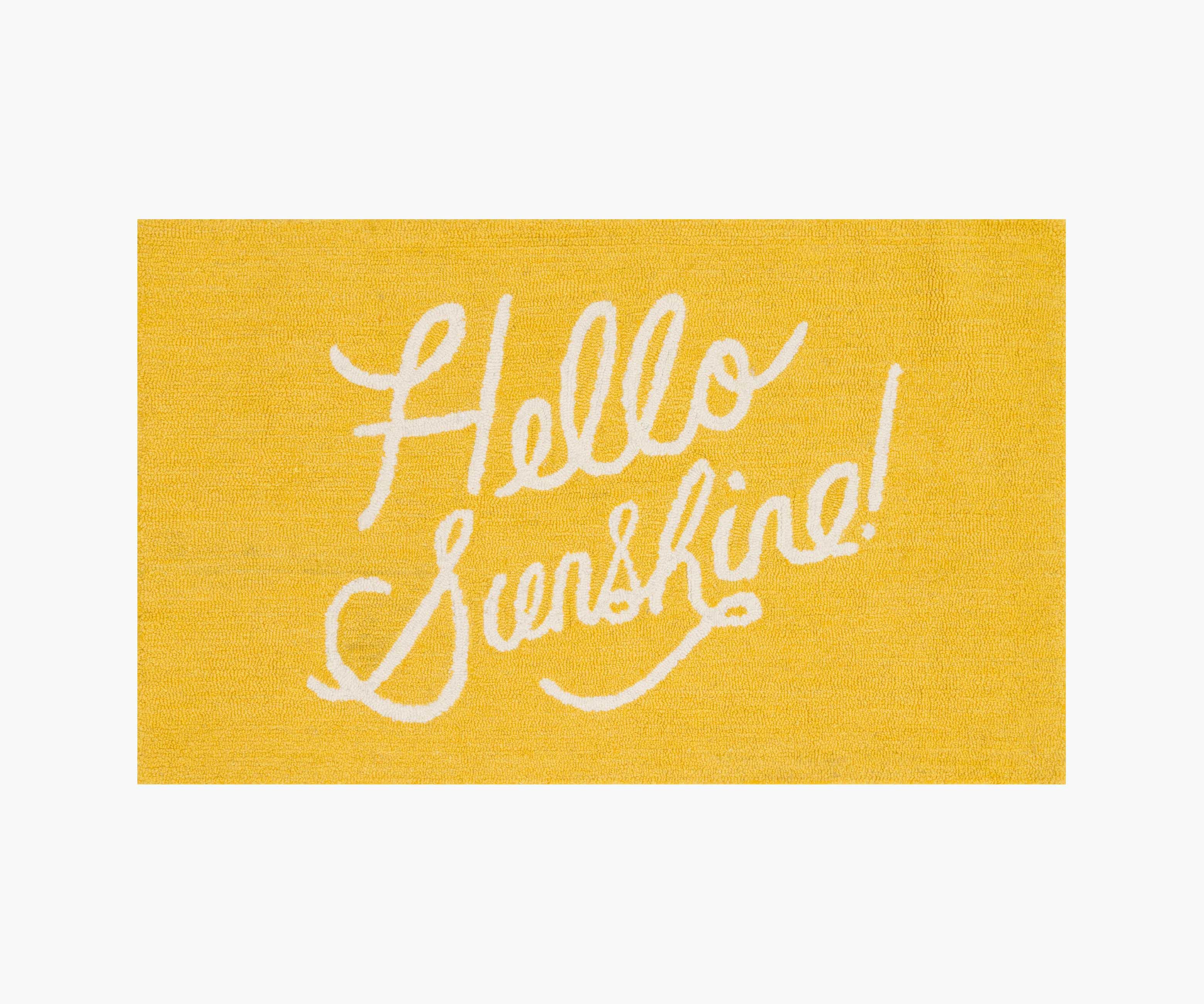 Minnie Hello Sunshine Wool-Hooked Rug