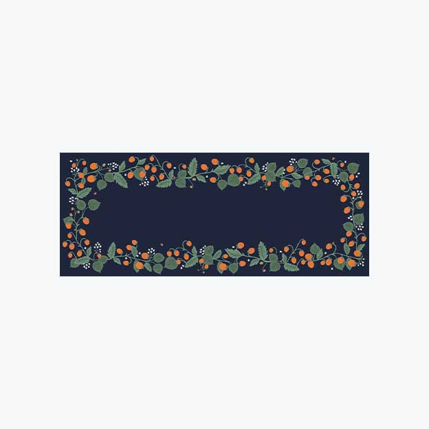 Atelier Strawberries Non-Slip Rug - Navy – Rifle Paper Co