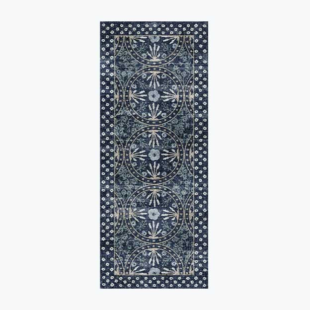 Maison Rosette Power Loomed Rug in Blue | Rifle Paper Co.