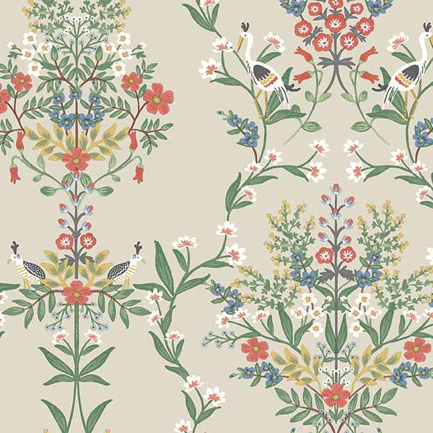 Luxembourg Wallpaper - Linen Multi
