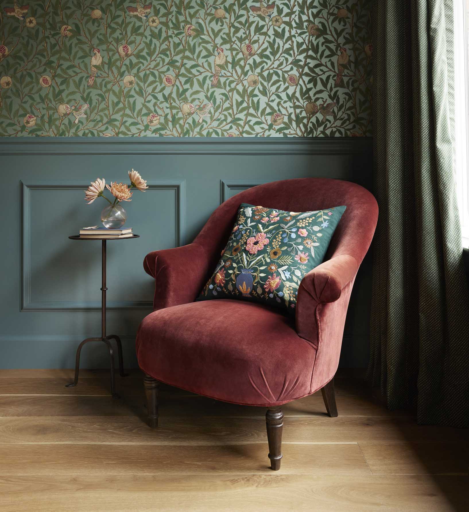 Gabriella Embroidered Pillow - Evergreen Multi