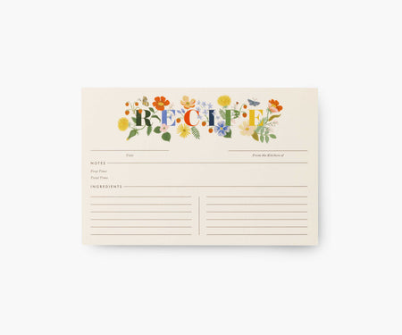 Recipe Cards - Mayfair