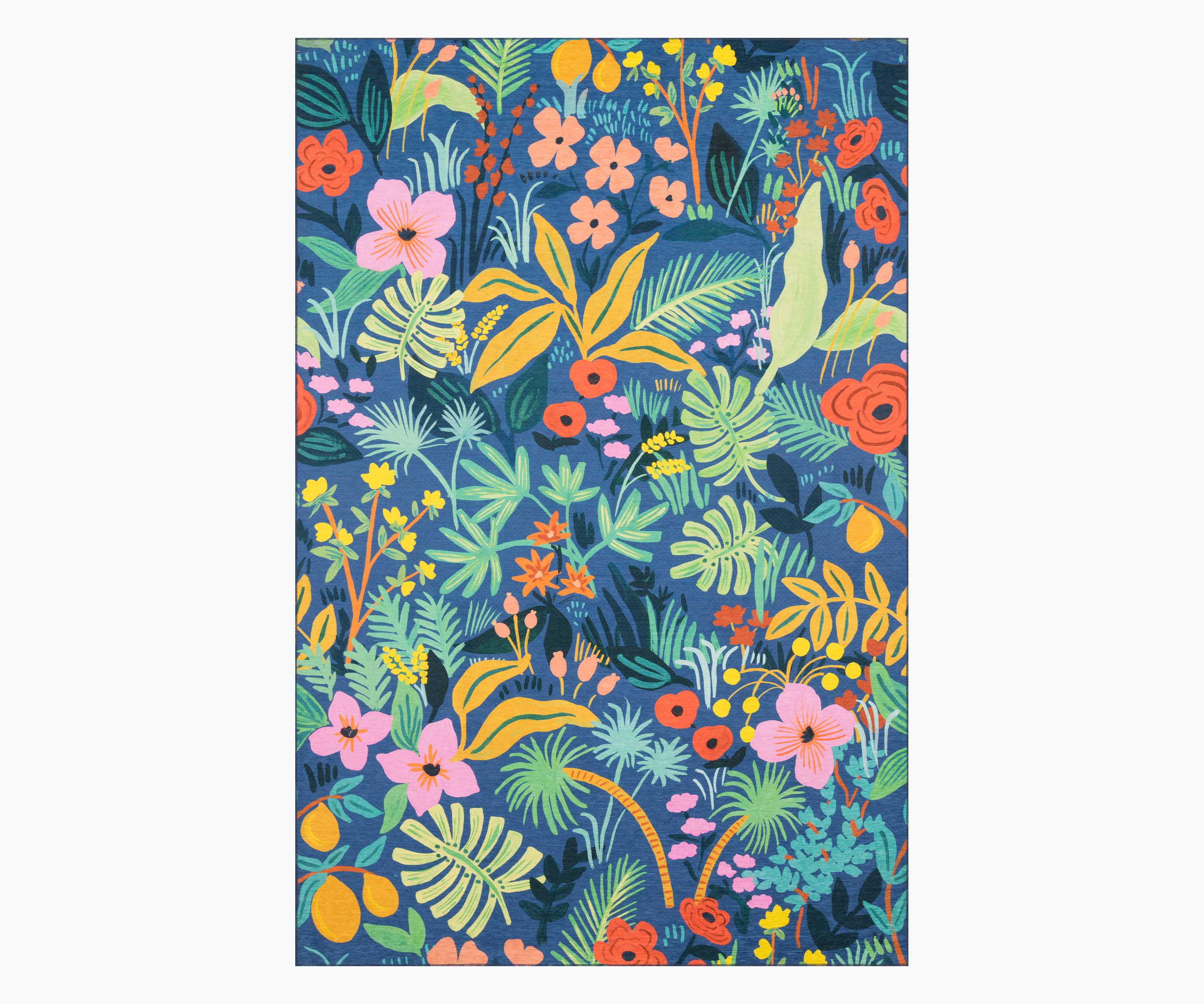 Veranda Terracotta Blue Indoor/Outdoor Rug | Rifle Paper Co.