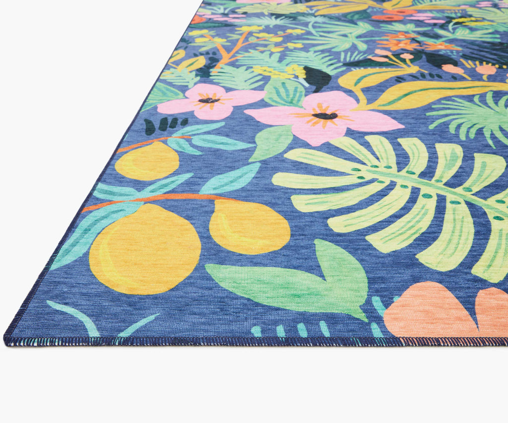 Veranda Terracotta Blue Indoor/Outdoor Rug | Rifle Paper Co.