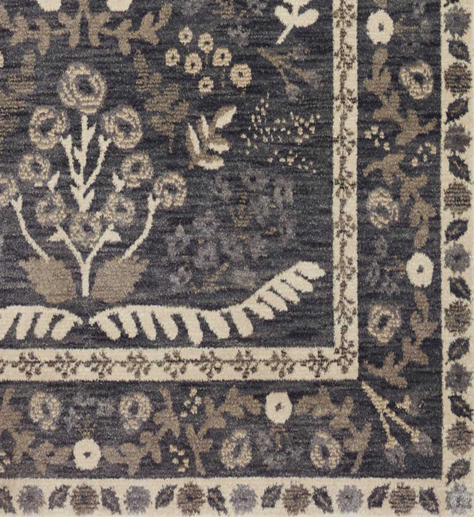 Fiore Florence Charcoal Power Loomed Rug | Rifle Paper Co.