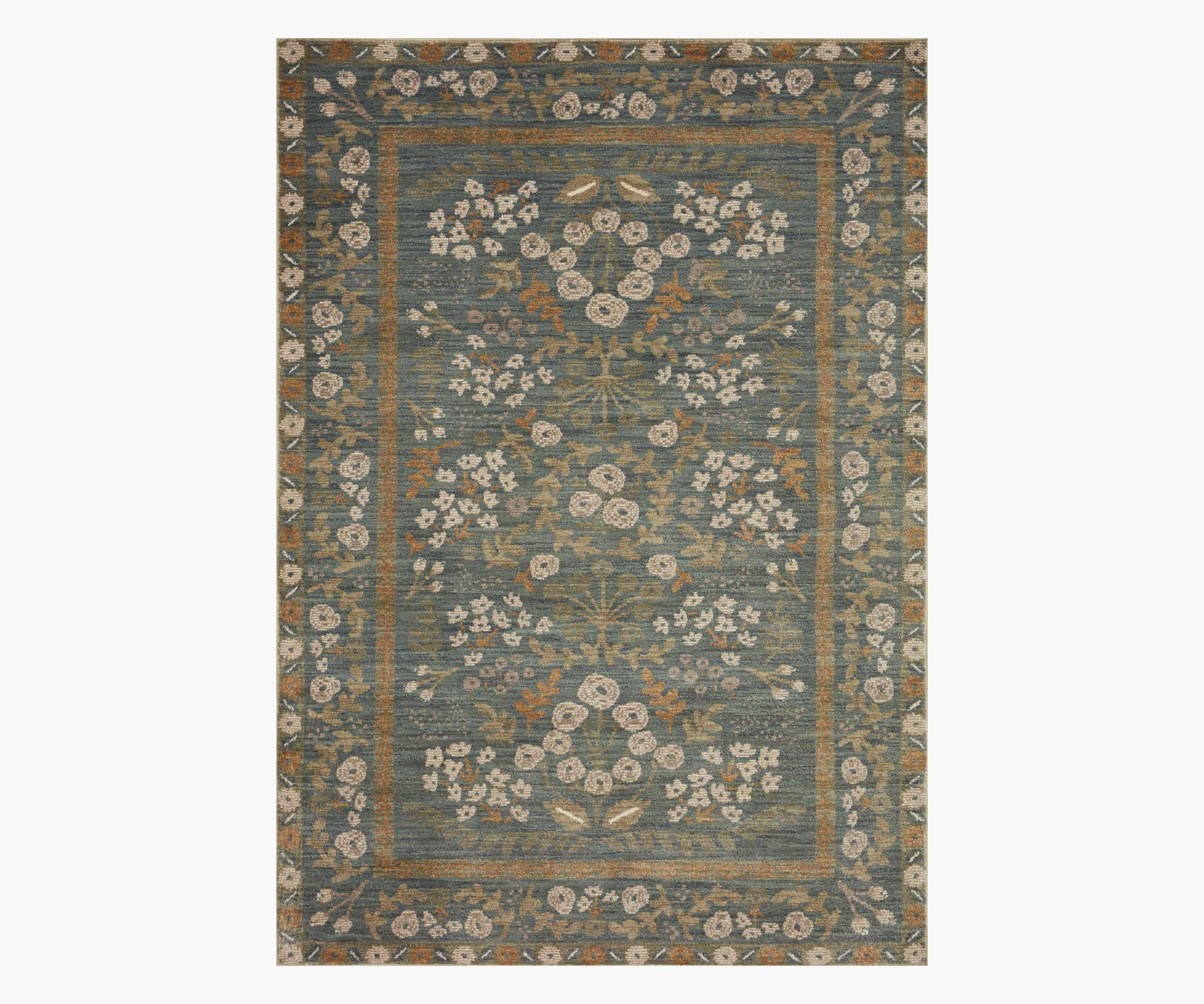 Fiore Florence Power Loomed Rug - Slate & Sage – Rifle Paper Co
