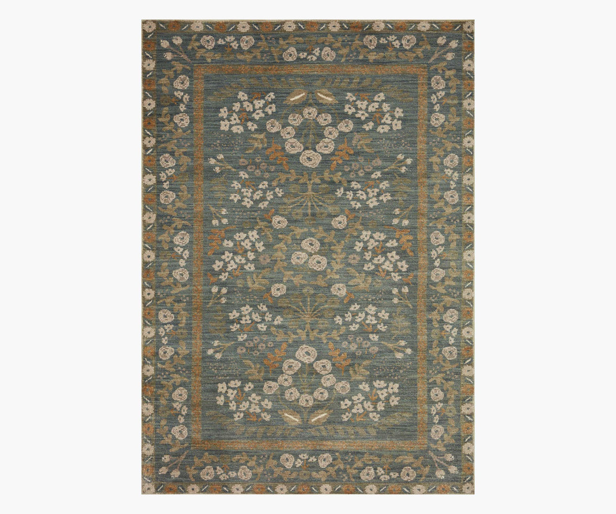Fiore Florence Rug in Slate & Sage | Rifle Paper Co.